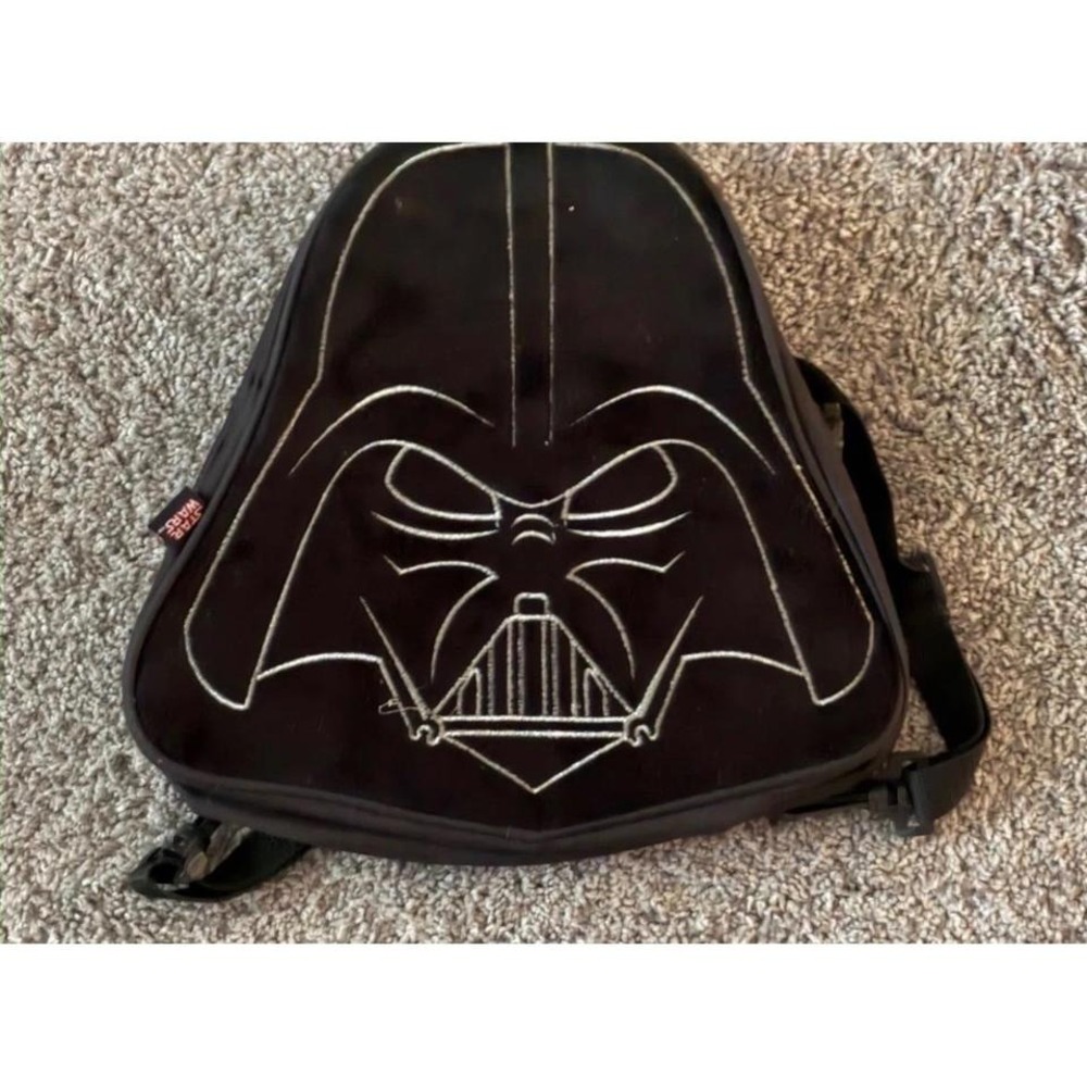 VINTAGE Star Wars Darth Vader Helmet Mini Backpack Sling Bag Black Lucasfilm Ltd